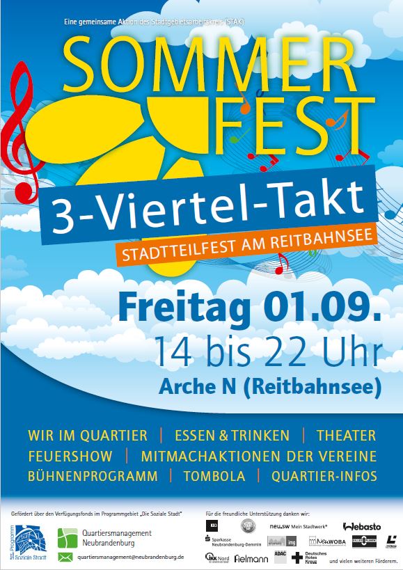 3-Viertel-Takt - Stadtteilfest am Reitbahnsee