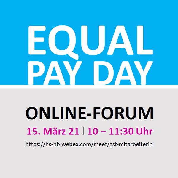 ONLINE-FORUM zum »EQUAL PAY DAY«