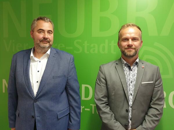 Guido Dörband Geschäftsführer des Jobcenters Mecklenburgische Seenplatte-Süd zu Gast bei Oberbürgermeister Silvio Witt