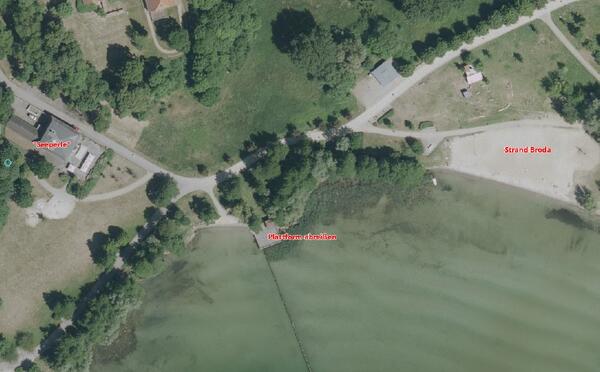 Plattform am Brodaer Strand