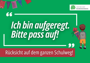 Schulweg-Kampagne zum Schulanfang