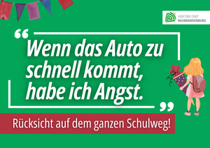 Schulweg-Kampagne zum Schulanfang