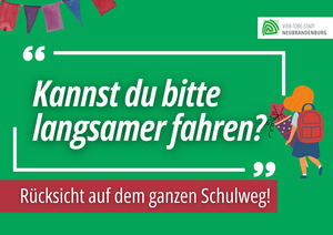 Schulweg-Kampagne zum Schulanfang