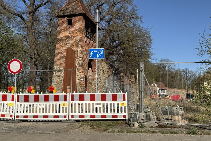 Bauarbeiten in der Post- und Markgrafenstra&szlig;e