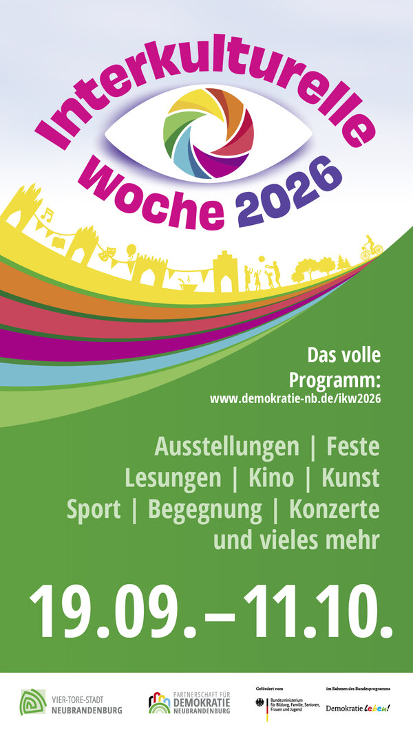 Ein Plakat mit Daten und Programm zur Interkulturellen Woche 2026